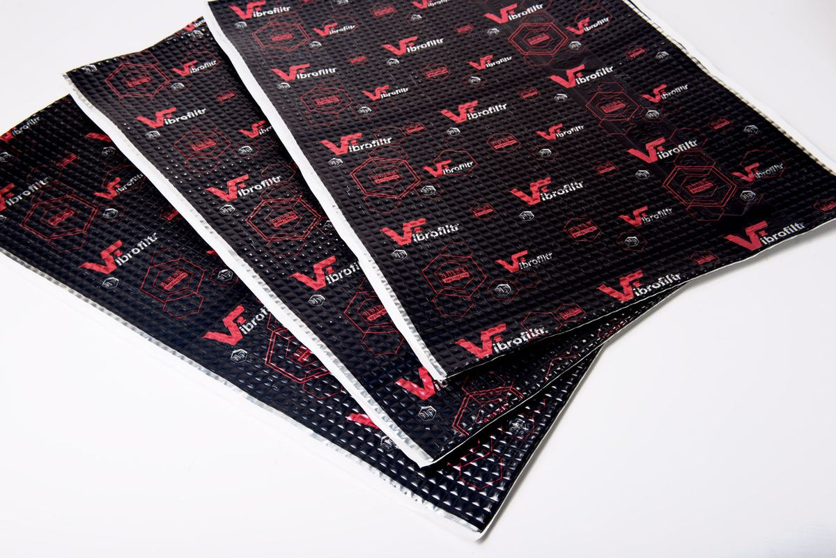 VibroFiltr Automotive Sound Deadening Material - 3.0 mm (118 mil) 28.2 sqft - Auto Noise Insulation, Proofing & Dampening Car Panel Mat