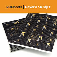 VibroFiltr Automotive Sound Deadening Material - 2.3 mm (90.5 mil) 37.6 sqft - Auto Noise Insulation, Proofing & Dampening Car Panel Mat