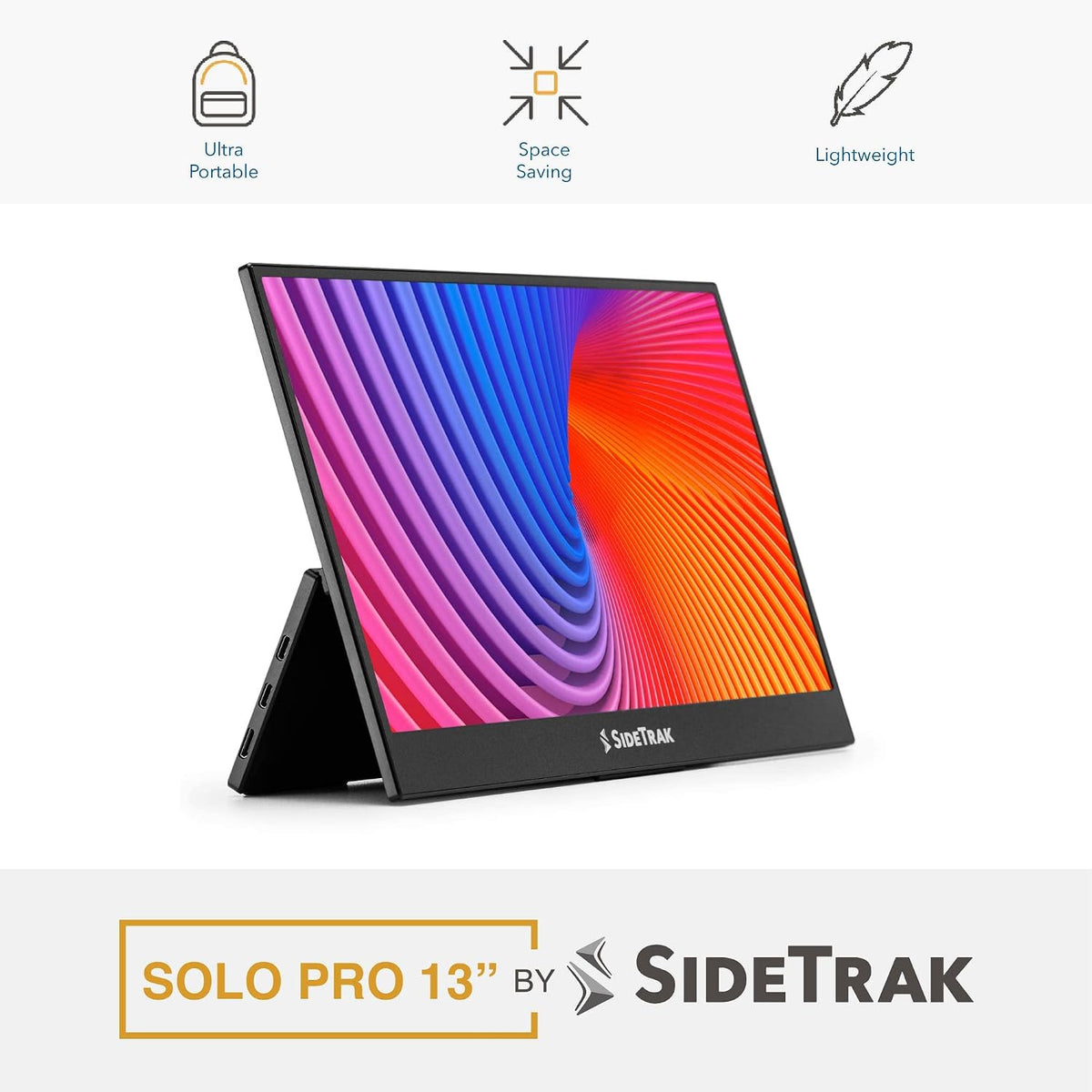 SideTrak Solo Pro 13" Freestanding Portable Monitor - Ultra Thin with Kickstand and 10ms Response Time