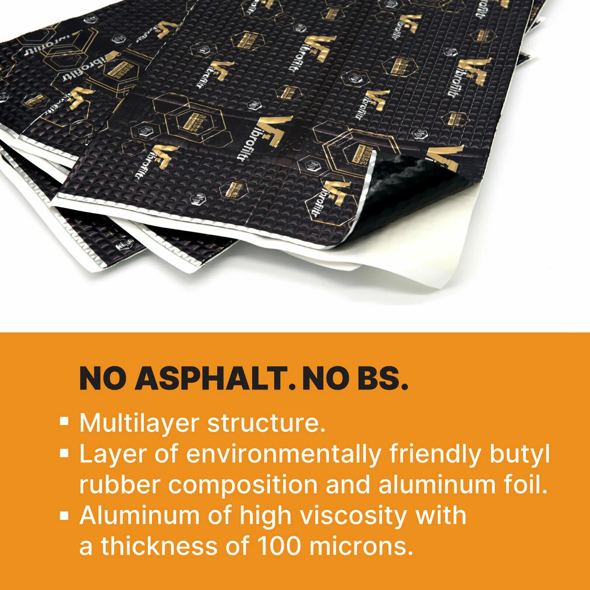 VibroFiltr Automotive Sound Deadening Material - 2.3 mm (90.5 mil) 37.6 sqft - Auto Noise Insulation, Proofing & Dampening Car Panel Mat
