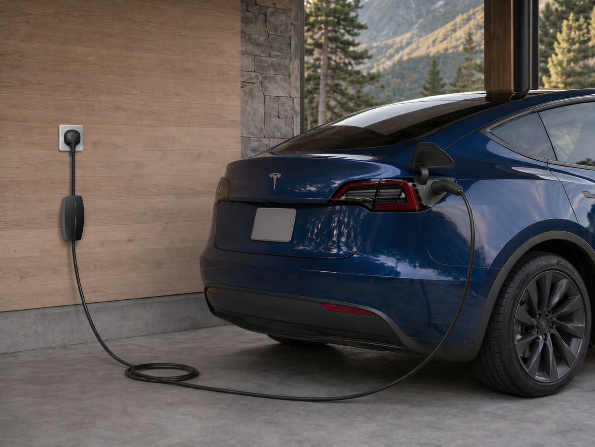Tesla Mobile Connector - Portable Electric Vehicle (EV) NACS Charger Bundle - Level 2 - up to 32A with 20ft Cable